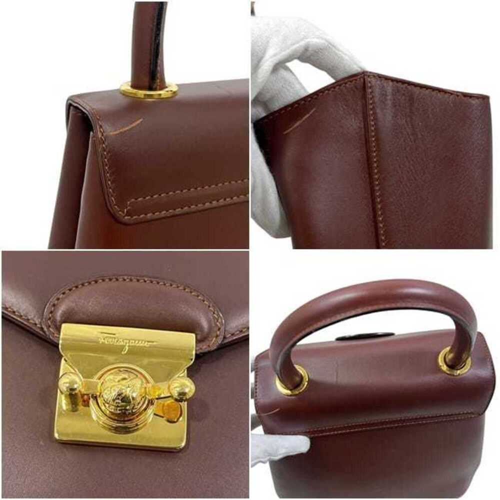 Salvatore Ferragamo Handbag 2-way Shoulder Bag DQ21 1668 Leather Brown Women's - Picture 5 of 10